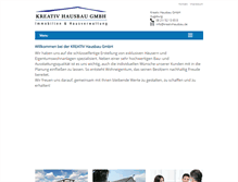 Tablet Screenshot of kreativhausbau.de